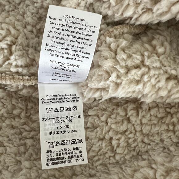 Eddie Bauer Fireside Plush Sherpa Cowl Neck Sweater Women's Large Cloud Tan NWT - Picture 9 of 10